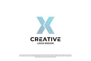 letra X logo diseño modelo. inicial letras X. creativo X símbolo. vector