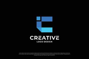 Letter C logo design template. Creative initial letters C logo design symbol. vector
