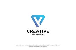 Letter v logo design template. Initial letters v. Creative v symbol. vector