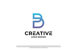 Letter B logo design template. Creative initial letters B logo symbol. vector