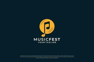 Music studio logo, music player icon symbol. vector