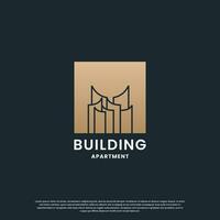 edificio logo diseño inspiración para tu negocio vector