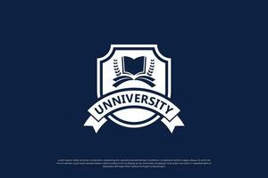 School badge logo design. Emblem College, University logo template vector