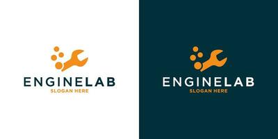 smart mechanic lab experiments logo design for your business vector