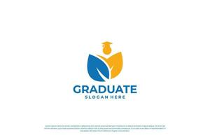 Education logo design inspiration. School graduation vector logo.