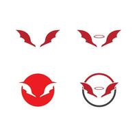 Devil angel logo vector