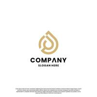 creative letter J with drop logo design monogram for your business vector