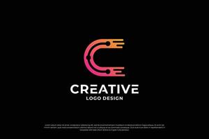 letra C logo diseño modelo. creativo inicial letras C logo diseño símbolo. vector