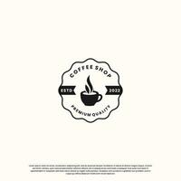 vintage coffee logo design. retro coffee shop logo. vector