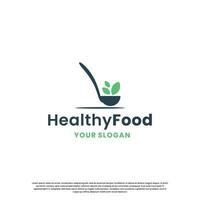fresh food logo design. healthy food logo for business restaurant vector