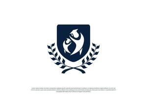 School badge logo design. Emblem College, University logo template vector
