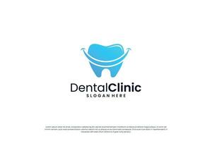 minimalista dental salud logo diseño modelo. vector