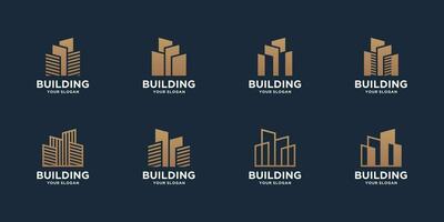 set of modern building logo vector collection.