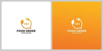 food order logo design for delivery business vector