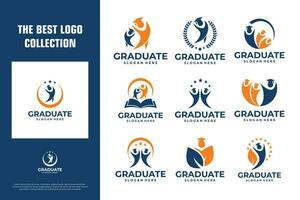 collection of university, college logo design with emblem concept vector