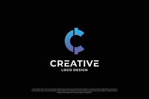 Letter C logo design template. Creative initial letters C logo design symbol. vector
