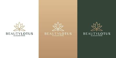 beauty lotus idea logo design for your business saloon, spa, resort, cosmetic, vector