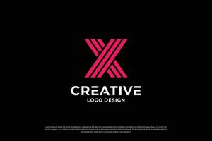 Letter x logo design template. Initial letters X. Creative X symbol. vector