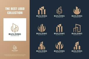 Collection of real estate logo design inspiration. vector