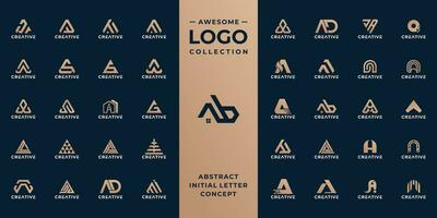 collection of initial letter A logo design template. vector