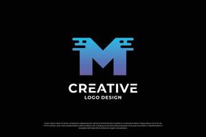 letter M logo design. Initial letters M logo mark, symbol vector. vector