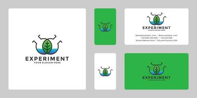 nature laboratory logo design vector experiment