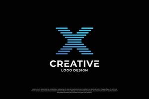 letra X logo diseño modelo. inicial letras X. creativo X símbolo. vector