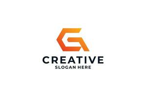 Letter G logo design with creative combination concept. vector