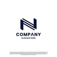 initial letter N logo design monogram for your business vector