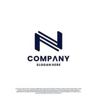 initial letter N logo design monogram for your business vector