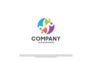 resumen humano comunidad logo diseño. vistoso unidad concepto. vector