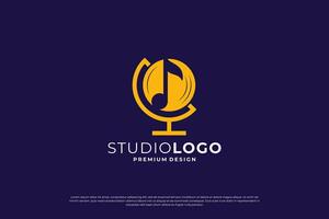 creative music logo design vector. vector