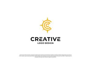 letra C logo diseño modelo. creativo inicial letras C logo diseño símbolo. vector