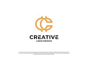 letra C logo diseño modelo. creativo inicial letras C logo diseño símbolo. vector