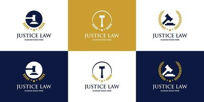 lawyer logo design collection. attorney logo symbol for your business vector