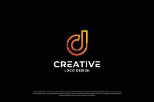 Letter D logo design vector. Initial letters D for logo brand. Creative D sign initial letter. vector