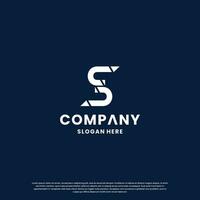 creativo letra s, s s, logo diseño monograma para tu negocio vector
