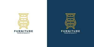 furniture idea logo design for your business property, interior, real estate, renovation etc vector