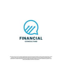 moderno financiero consultante logo diseño inspiración vector