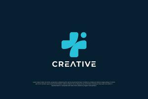 creative medical cross logo design template. vector