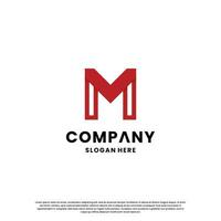 creative letter M logo design monogram for your business identity vector