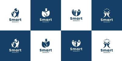 Set of education logo design for university and school academy. vector