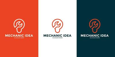 creative and smart mechanic logo design vector for your business workshop etc