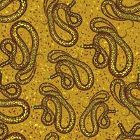 Vector seamless colorful pattern with snakes