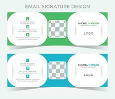 Email signature Design Template vector