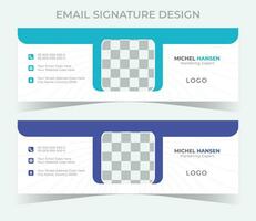 Email signature Design Template vector