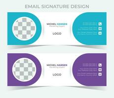 Email signature Design Template vector