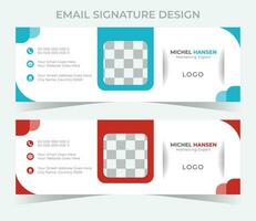 Email signature design template vector