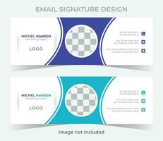 Email Signature Design Template vector