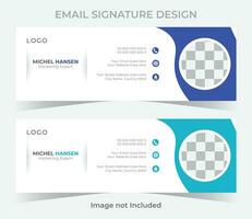 Email Signature Design Template vector